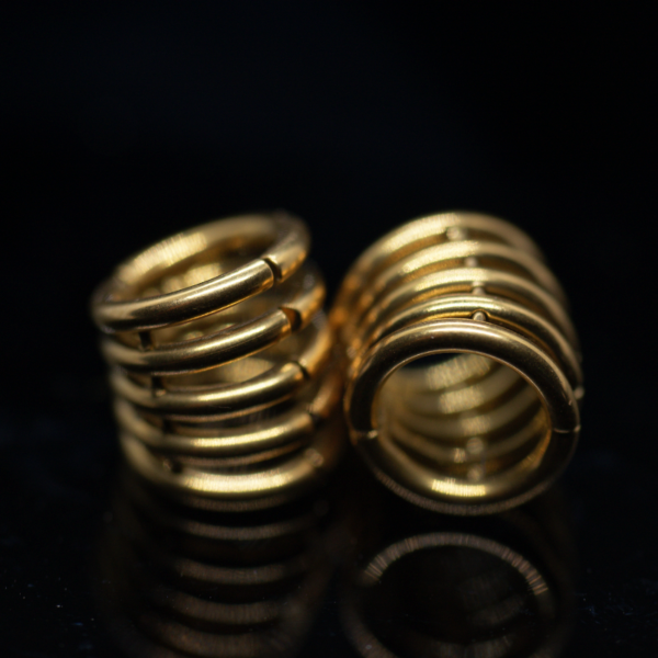 Golden Multi-Ring Clicker for Ear Expansions