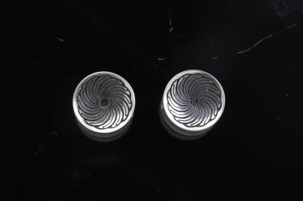 Stainless Steel Spiral Engraved Plugs