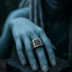 RITUAL RING No. 19 – Sterling Silver + Atacama Meteorite (Vacamuerta) - Imagen 5