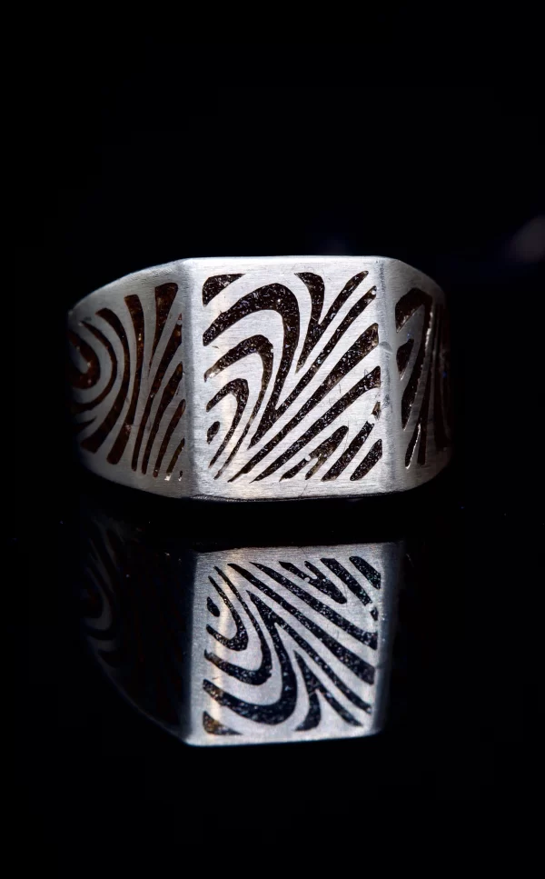RITUAL RING No. 19 – Sterling Silver + Atacama Meteorite (Vacamuerta)